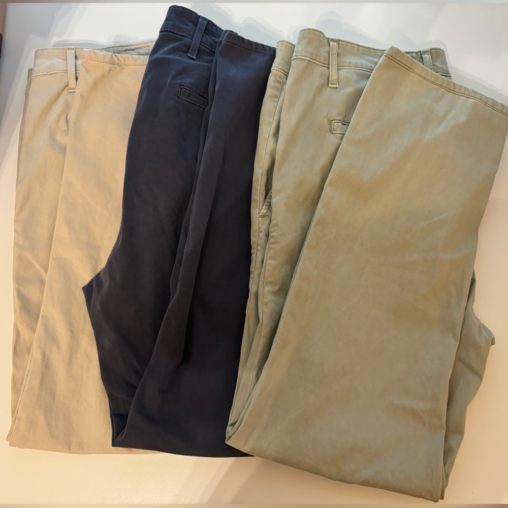 AG Adriano Goldschmied Men's Chino Pants - Cream, Navy, Khaki